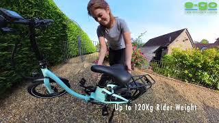 EGo STEP Electric Folding Bike With Step Through Style Frame [upl. by Cargian202]