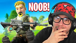 Typical Gamer REACTS to his FIRST GAME of Fortnite Battle Royale [upl. by Haakon]