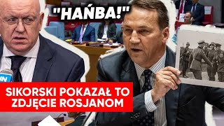 quotHańbaquot Sikorski w ONZ nie miał litości Szef MSZ obnażył kłamstwa Rosji [upl. by Garceau52]