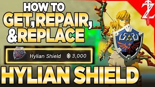 How to Get Repair amp Rebuy the Hylian Shield in Tears of the Kingdom [upl. by Remmos435]