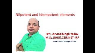 Nilpotent and idempotent elements ring theory [upl. by Anitnahs330]