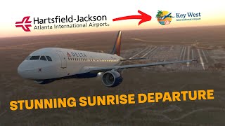 Realistic Early Morning Atlanta Departure in the ToLiss A319  XPlane 11 [upl. by Yroffej381]