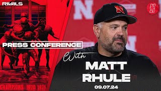 Nebraska Football Matt Rhule press conference after beating Colorado Sept 7 2024 [upl. by Sil]