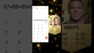 MBAPPÉ FIFA reyting hesaplama [upl. by Nodnalb334]