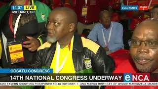 Cosatu Congress  14th National Congress underway [upl. by Winser]