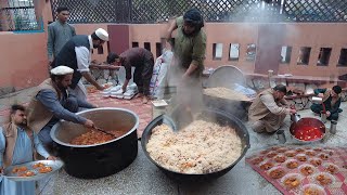 Ramadan Free Food in Afghanistan  Recipe kabuli pulao  Nangahar 2023 [upl. by Ahsotan]