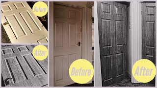 How to wrap a PANEL door step by step  DCFix vinyl  Sticky back plastic  Fablon [upl. by Atteyek21]