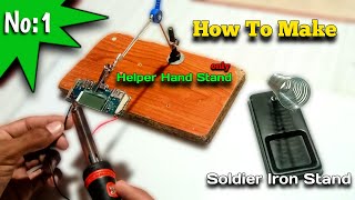 How to make helper hand stand soldier iron  soldier iron stand  Channa brothers creative [upl. by Darnok]