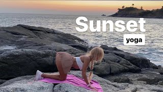 Sunset yoga on the sea [upl. by Mckenzie]