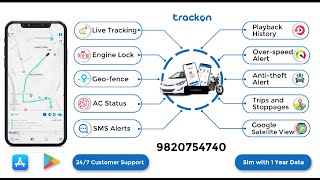 Trackon GPS App Features  Main Highlights  Live Tracking  Geofences  Speed Alerts  And More [upl. by Akimik]