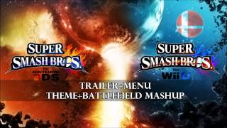 Super Smash Bros 4 SSB4 Trailer  Battlefield  Menu Theme Mashup [upl. by Conner857]