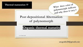 Organic thermal Maturity  Palynology  Urduhindi  AZ concepts guide [upl. by Sakram465]