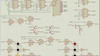 Schéma électronique de feux tricolores  Avec simulation [upl. by Hall214]