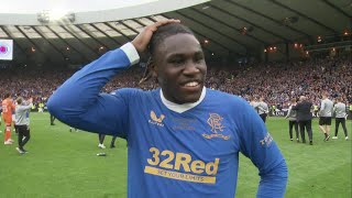 Rangers Calvin Bassey speaks after winning the Scottish Cup in extra time [upl. by Adner488]