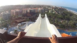 65 mph Insano Water Slide at Beach Park [upl. by Ovida]