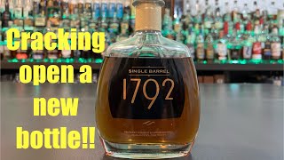 1792 Single Barrel Kentucky Straight Bourbon Whiskey Uncorking [upl. by Dranyer]