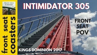 Intimidator 305 POV HD Kings Dominion 2017 Front Seat OnRide Roller Coaster I305 Pivothead [upl. by Tacy]