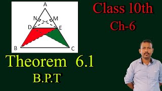 CLASS 10  Ch6 Triangles  Theorem 61 [upl. by Lehcnom554]