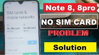 Redmi Note 8 8Pro No Sim Card Problem Solution  How To Fix Redmi Note 8 8Pro Insert Sim Problem [upl. by Piselli519]