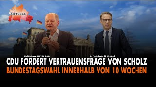 CDU fordert Vertrauensfrage von Scholz [upl. by Sherurd]