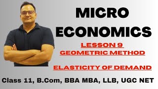 Micro Economics II Price Elasticity II Geometric Method II Lesson 9 [upl. by Briggs]