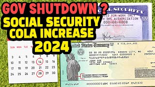 Social Security Government Shutdown Impact COLA Raise 2024 How Much Will Your Benefits Increase [upl. by Mossman]