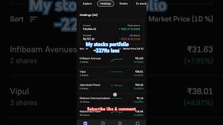 My Stocks portfolio 227Rs loss today bestMyportfolio Bestportfolio Beststocks tradinginvest [upl. by Fiona]