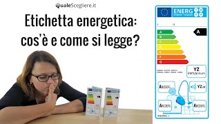 Etichetta energetica cosè e come leggerla  Le guide di QualeScegliereit [upl. by Annahaj706]