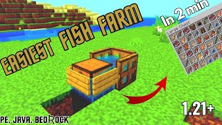 best afk fish farm for minecraft 121 bedrock pocket edition hindi [upl. by Armand840]