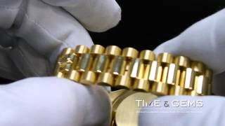 ROLEX 18K DAY DATE PRESIDENT CHAMPAGNE DIAL [upl. by Adnilab]