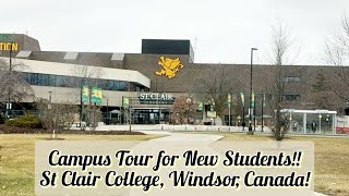 Campus Tour for New Students  St Clair College Windsor  Lifestyle in Canada  Vlog 203 [upl. by Rosella284]