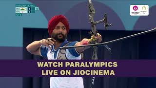 Harvinder Singh is into the round of 16  Paralympics Archery Highlights  JioCinema [upl. by Kane489]