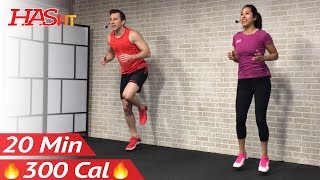 20 Minute Tabata Cardio Workout without Equipment at Home  Full Body HIIT No Equipment Cardio [upl. by Geehan]