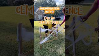 An easy DIY fence for your creepy yard this season diydecor halloween diyhalloween spooky [upl. by Smailliw]