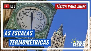 ESCALAS TERMOMÉTRICAS  FÍSICA PARA ENEM [upl. by Brebner]