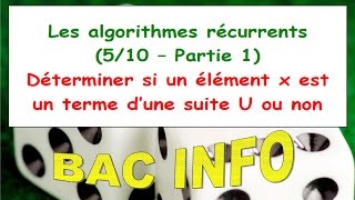 Les algorithmes récurrents 510  Part 1 [upl. by Nowaj]