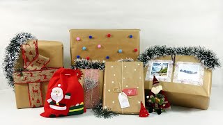 5 ideas para DECORAR y ENVOLVER regalos con PAPEL KRAFT 🎅  Hogarmania [upl. by Ahseek]