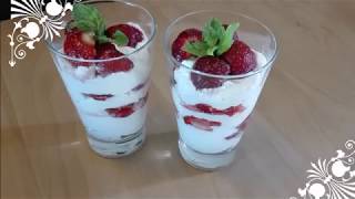 Verrine de chantillymascarpone au fraises [upl. by Auqinat]