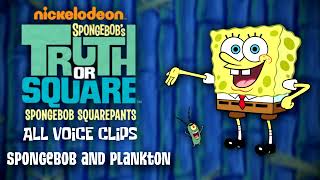 SpongeBob and Plankton Voice Clips  SpongeBobs Truth or Square [upl. by Ralfston]