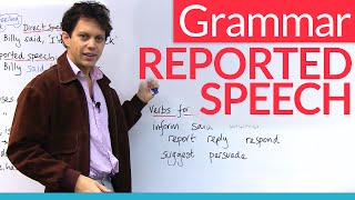 Learn English Grammar Reported Speech Indirect Speech [upl. by Hanae]