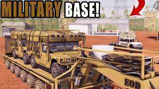 BUILDING MILITARY BASE ON FS19  HUMVEE  TANKS  FARMING SIMULATOR 2019 [upl. by Etnoed165]