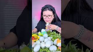 Mukbang balutsuper yummy eggeatingchallenge spicysauce [upl. by Chic456]