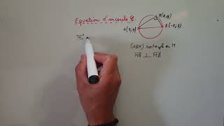 Equation cartésienne dun cercle à laide du produit scalaire Maths 1 ère [upl. by Ylhsa]