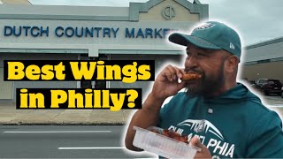 Best Rotisserie Wings in Philly Dutch Country Market in Northeast Philly [upl. by Ahsilad337]