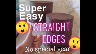 Straight edges great easy no tool technic 😯 [upl. by Wunder]