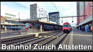 Vier Zugsichtungen beim Bahnhof Zürich Altstetten Stadt Zürich Schweiz 2023 [upl. by Nnailuj]