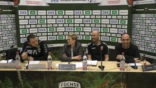 Pressekonferenz nach dem Spiel Füchse Berlin  HBW BalingenWeilstetten an 06122015 [upl. by Yedarb843]