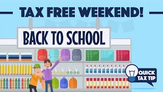 Quick Tax Tip Tax Free Weekend [upl. by Mora684]