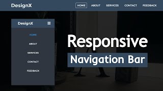 Responsive Navigation Menu Bar using HTML CSS amp JavaScript [upl. by Ameer]