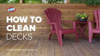 Clorox® HowTo  Clean an Outdoor Deck with Clorox® RegularBleach₂ with CLOROMAX [upl. by Elehcor]